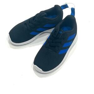 Adidas toddler kids lite racer ll black w/ blue stripes NWOT